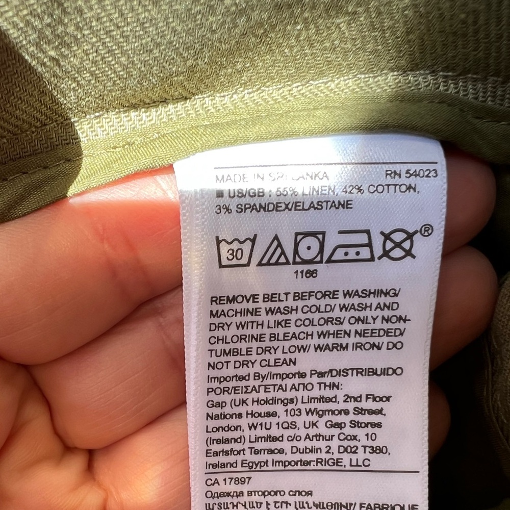 Banana Republic green linen pants - Picture 6 of 9